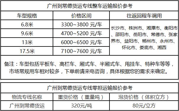 成都到张家界运输专线整车零担价格报价