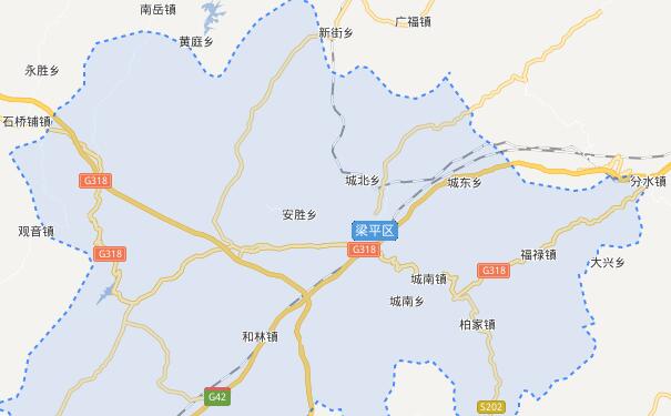 成都到梁平县物流专线可将货物送到的服务地区